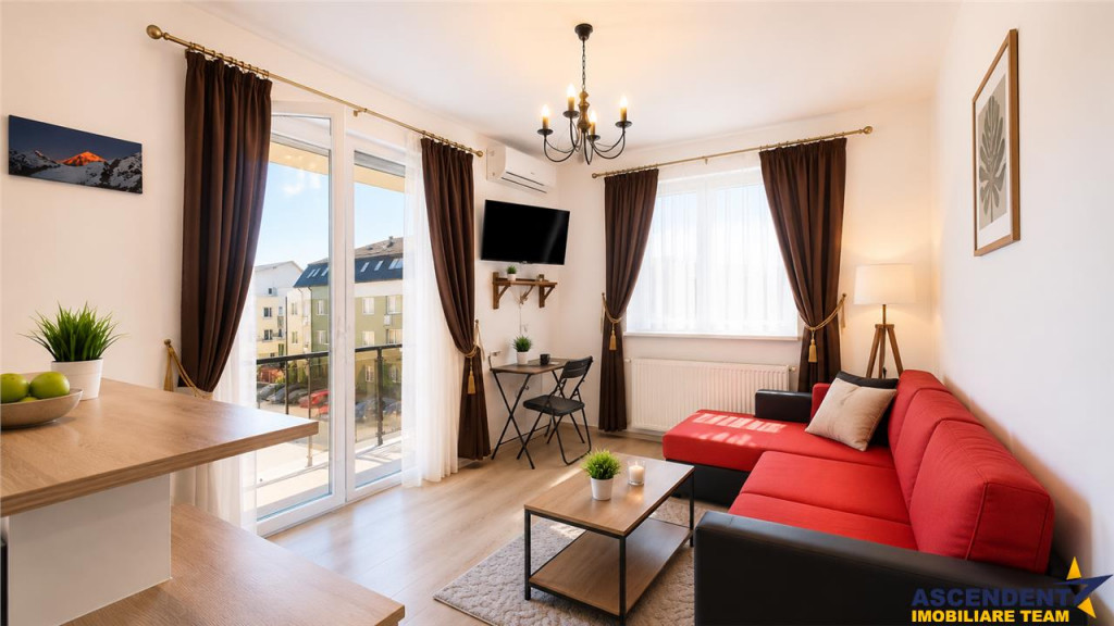 Garsoniera luminoasa, regim vila, terasa, aer conditionat, p