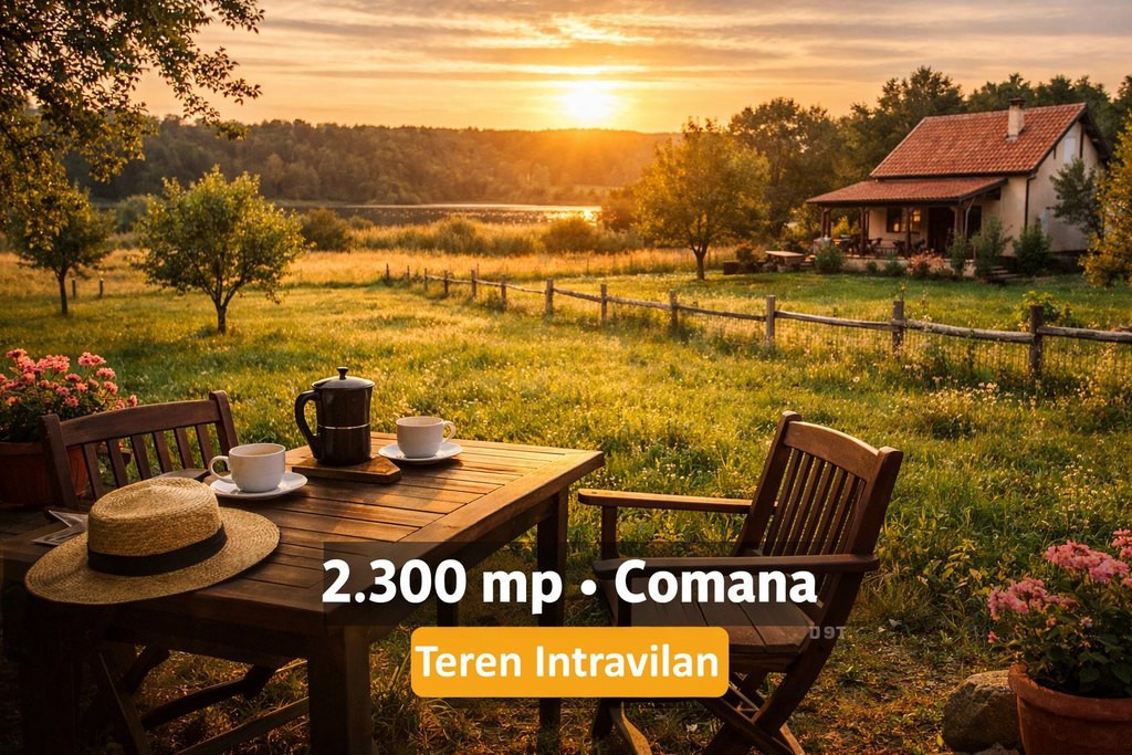 Teren intravilan Comana 2.300 mp în Comana Giurgiu, aproape