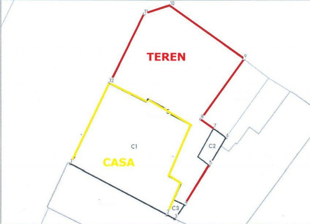 Teren 198mp +casa nelocuibila