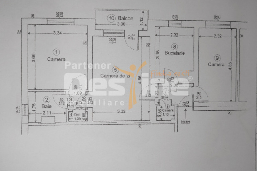 Apartament 3 camere, zona Nord, bloc fără risc seismic