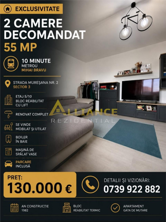 Apartament 2 camere decomandate; Dristor - Bdul. Camil Ressu
