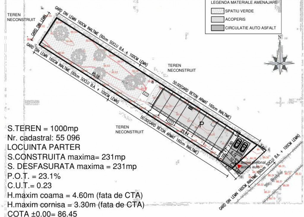 Teren intravil+proiect casa/com.Cornetu/IF la 3min de aut...