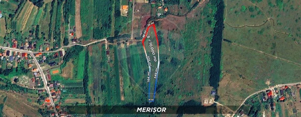 Teren intravilan de vânzare – Merișor, jud. Maramureș