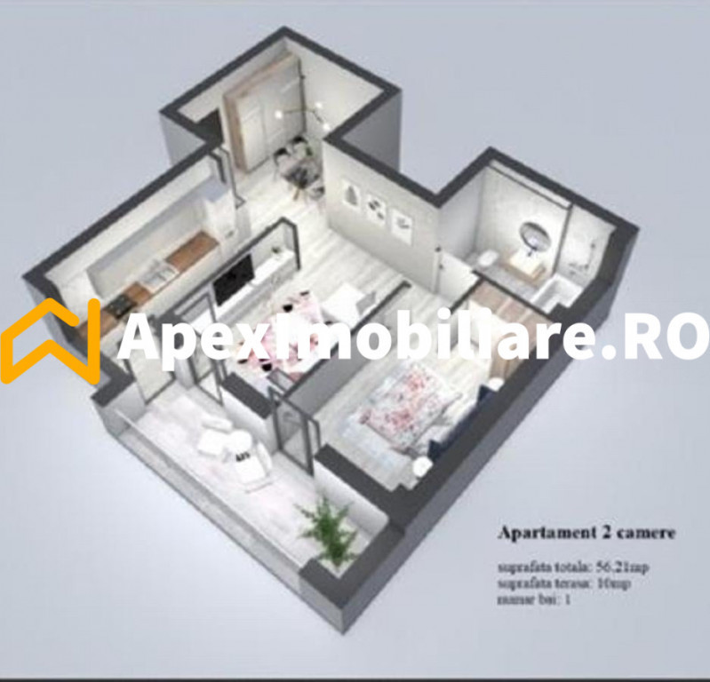 Apartament 2 camere de inchiriat Unirii București | ApexImo