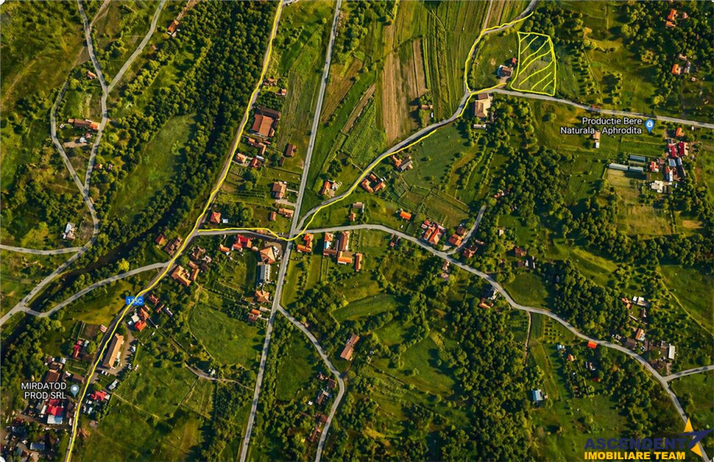 Teren intravilan panoramic, 5.750 mp, view munte, deschidere