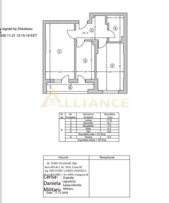 Apartament cu 2 camere decomandat