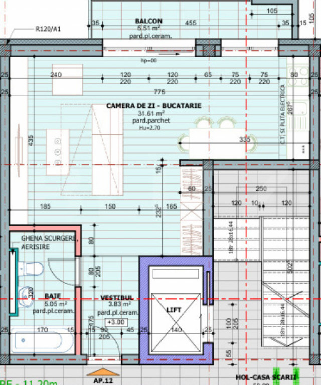 Vand apartament cu o camera de 35mp, Dambu