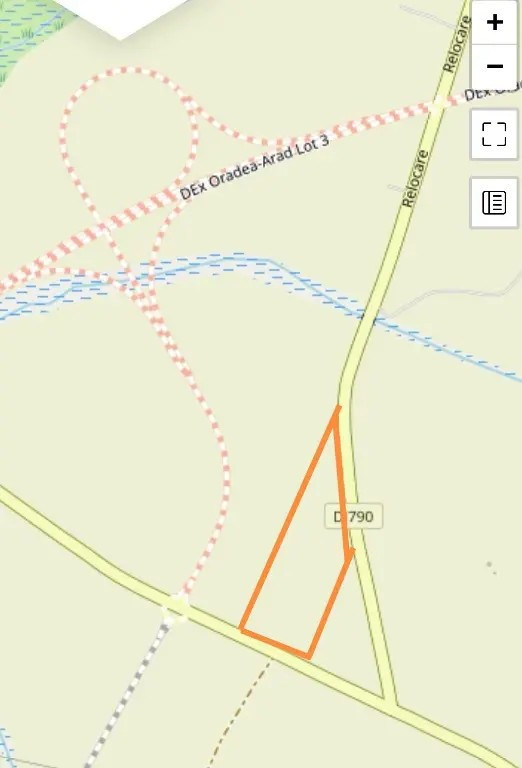 Teren lângă viitorul nod al Drumului Expres Arad-Oradea 45113mp