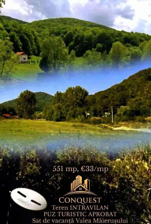 Teren intravilan Măieruș 551 mp | PUZ turistic aprobat | COMISION 0%