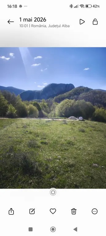 Vând teren pe Transapuseana in Ponor 3510mp