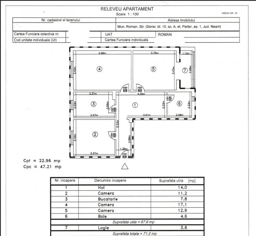 Persoană fizică, vând apartament cu 3 camere decomandat – Str. Gloriei