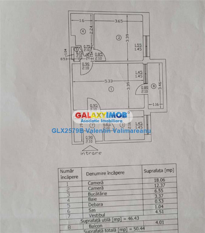Apartament 2 Camere 1 Decembrie 1918 COD 261