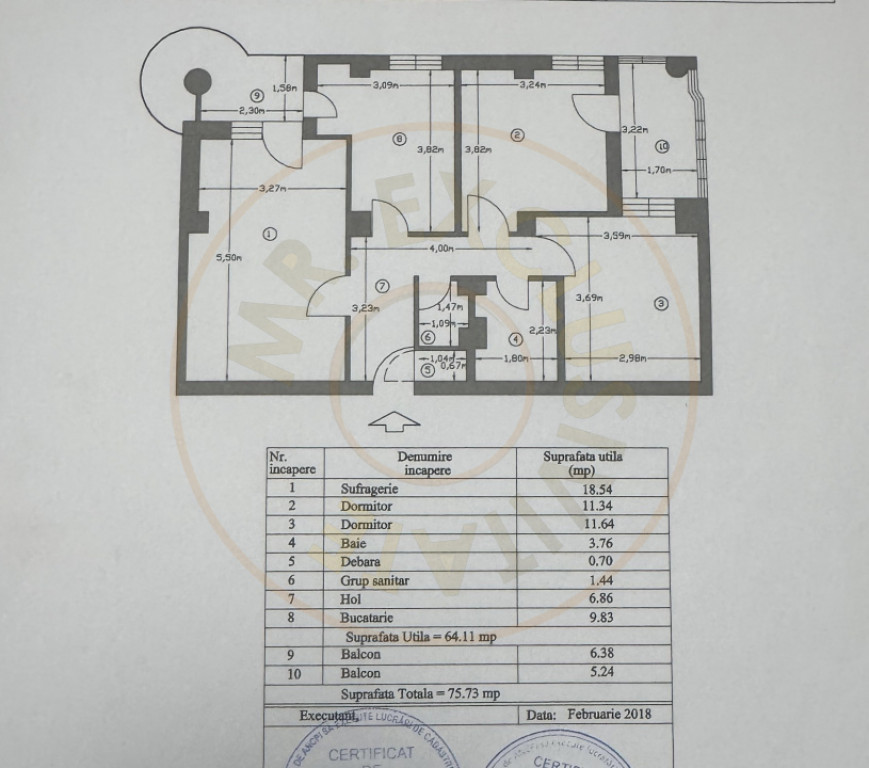 Apartament 3 camere decomandat, etaj 3, zona Dedeman-Pitesti