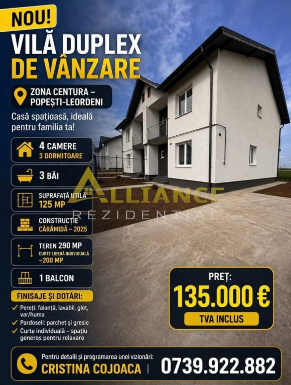 NOU Duplex Popesti Leordeni gata de mutare