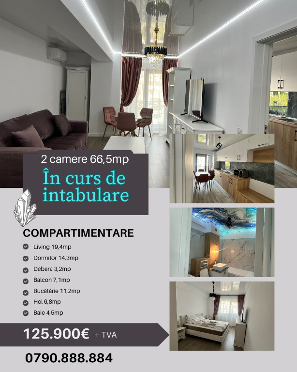 ADAMANT TOWERS | apartament 2 camere + debara - ÎN CURS DE INTABULARE