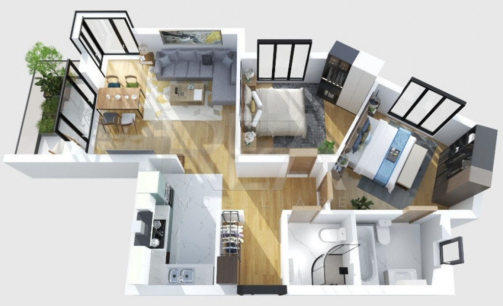 3 camere Ultracentral la 8 minute de Metrou
