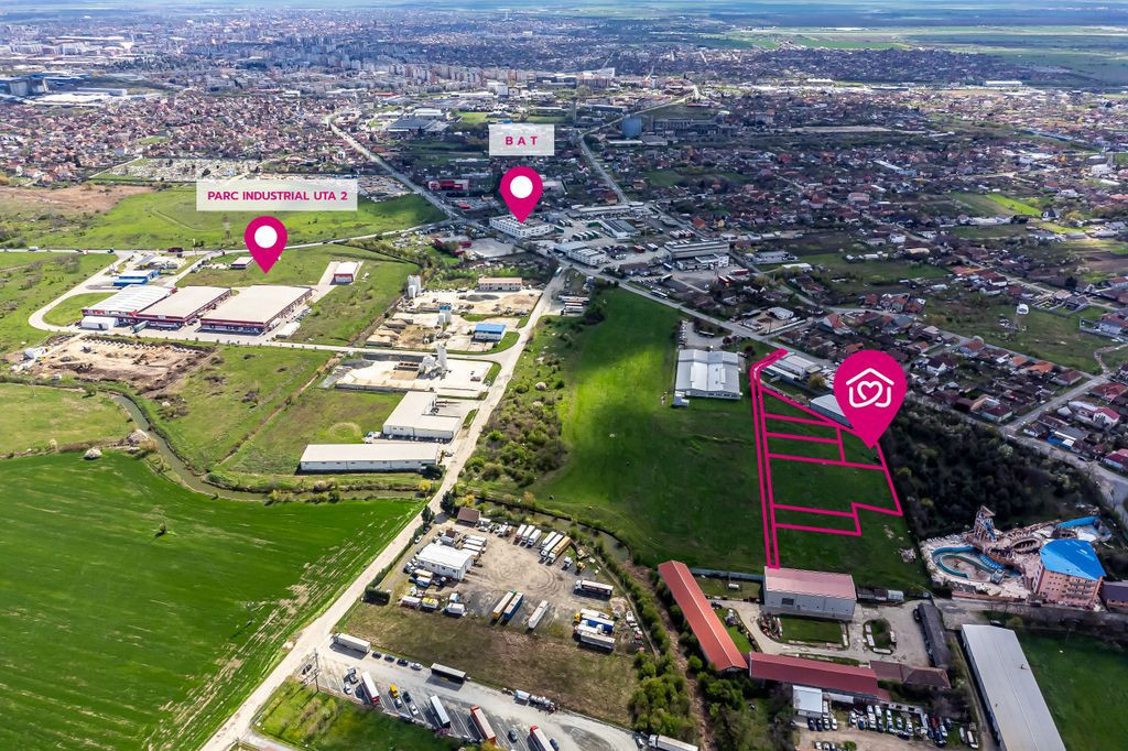 Teren cu PUZ in Arad, servicii, industrie, depozitare 8.3...