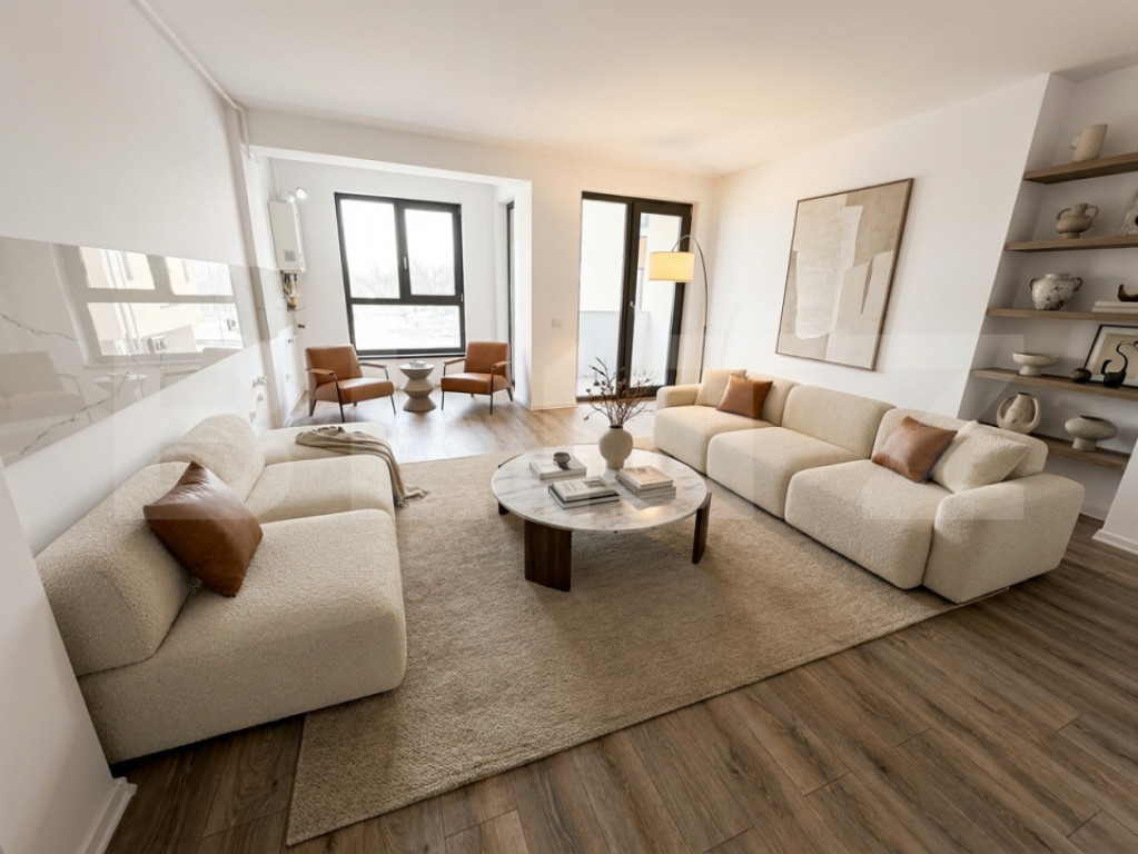 Apartament 3 camere, bloc nou, 59mp, zona Centru