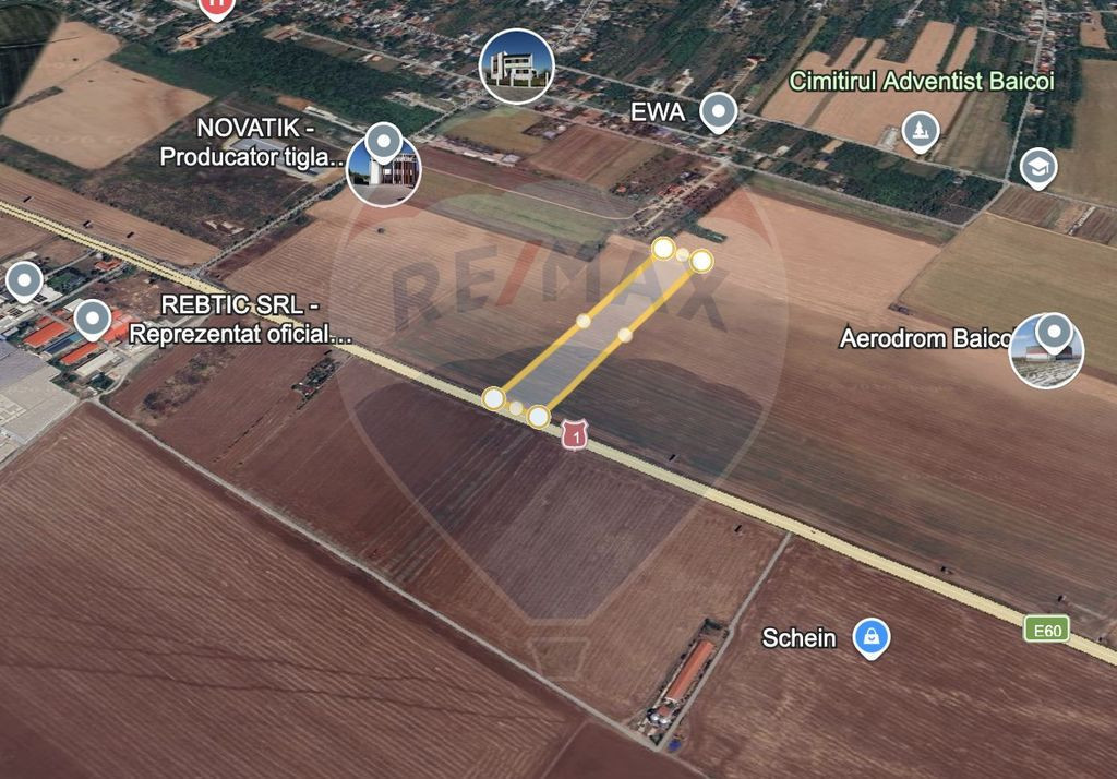 Teren DN1 Băicoi 18.557 mp – dublu acces, ideal dezvoltar