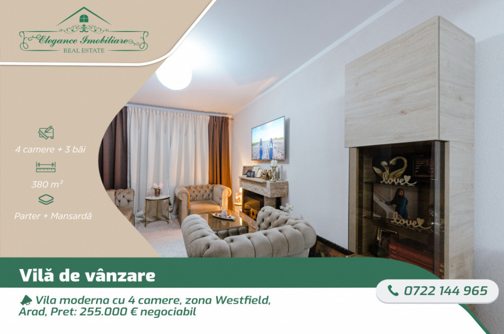 Vila cu 6 camere, zona Via Carmina Vladimirescu, Arad