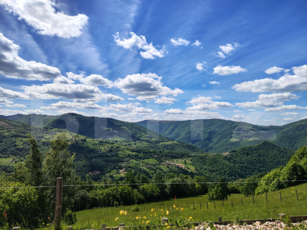 Cabană din lemn masiv, 100 mp utili, teren 3000 mp, Someșu