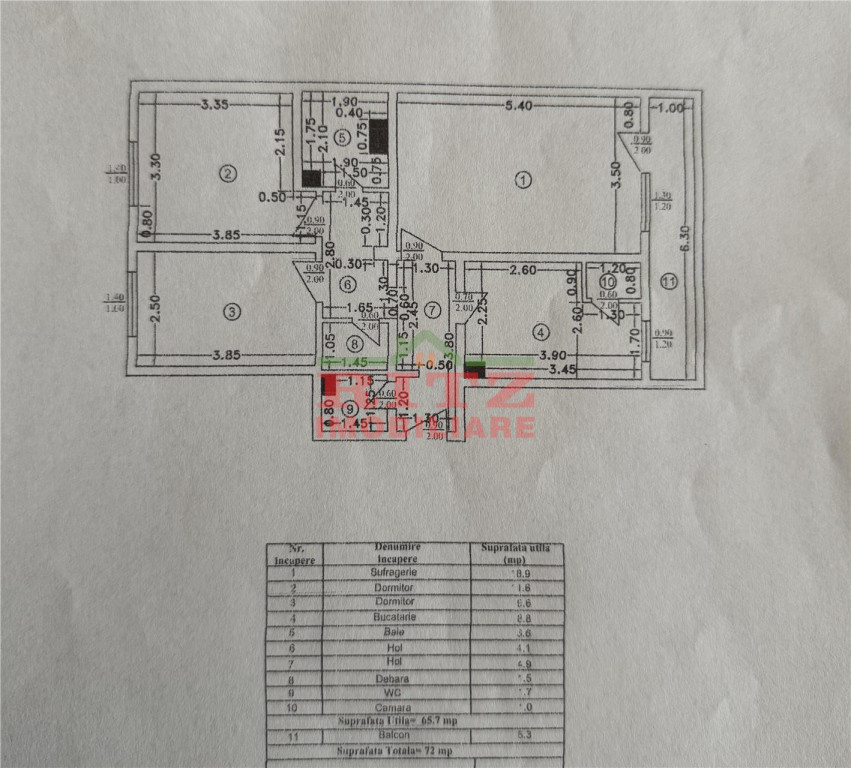 Nou! Ap. 3 cam., S=58 mp, mansarda, zona Eugen Ionescu!