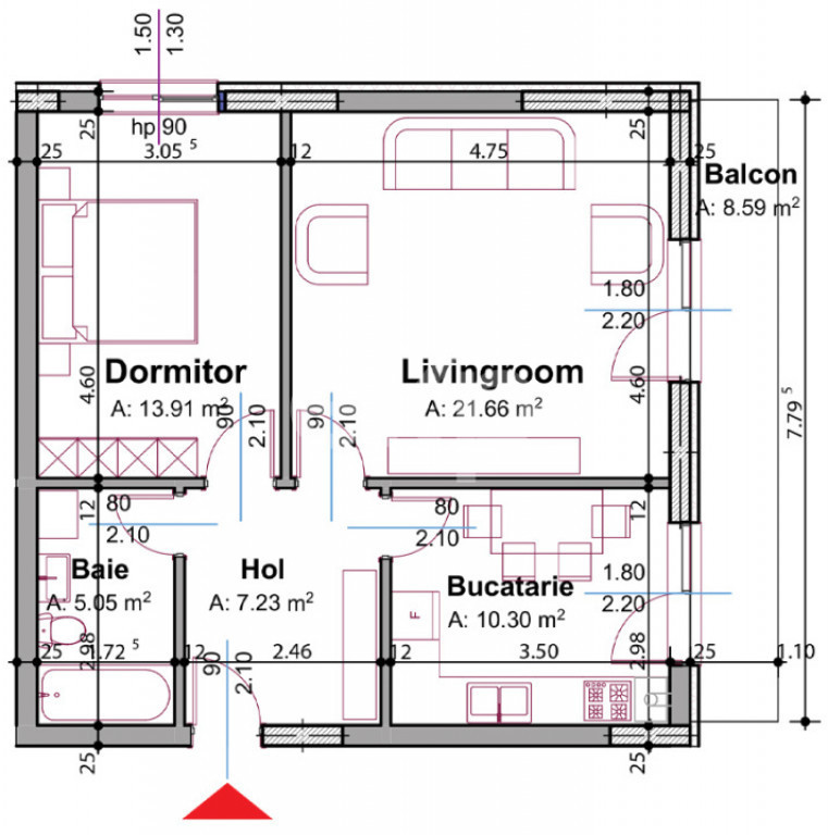 TVA inclus | Apartament 2 camere Pitesti | Zona Stadion