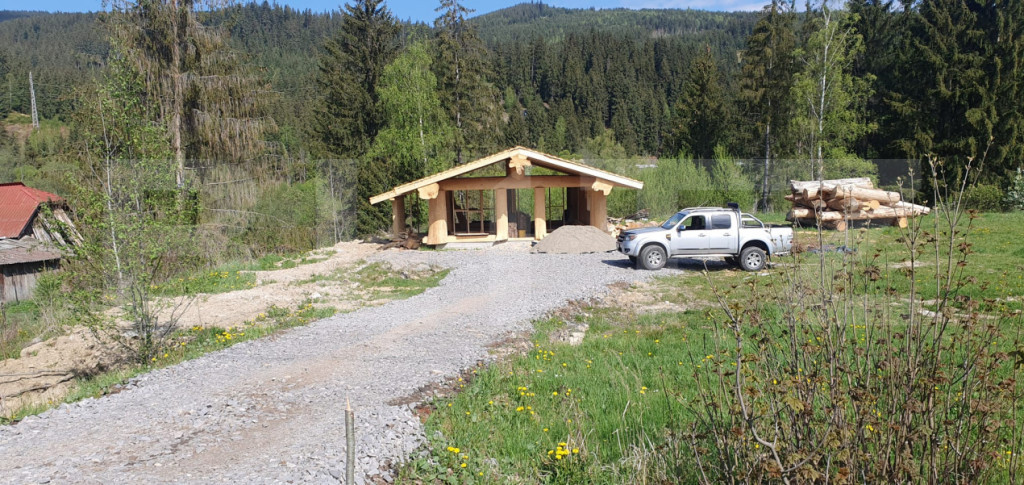 Casă modernă din lemn 3 camere, 60 mp, utilata, mobilata,