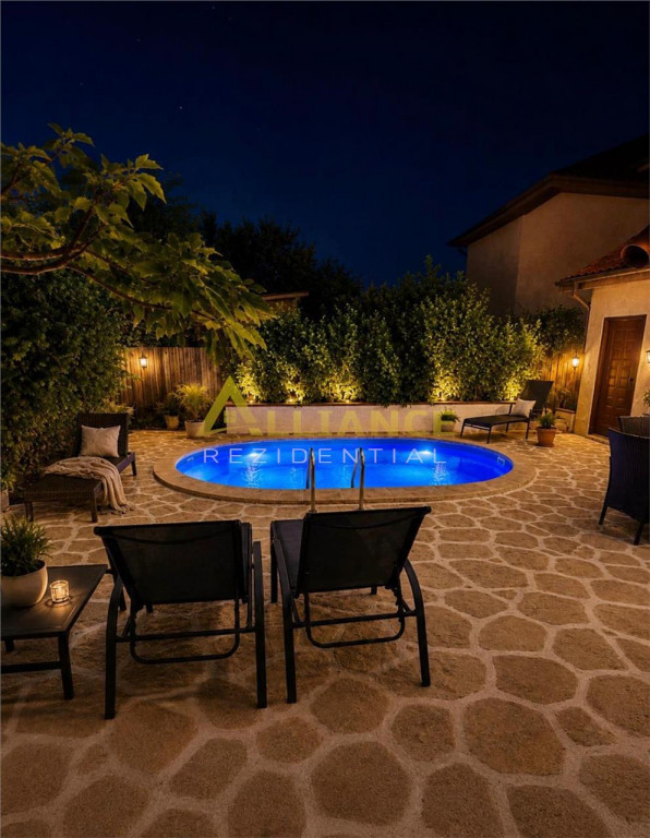 Casa individuala premium cu piscina, panouri fotovoltaice si