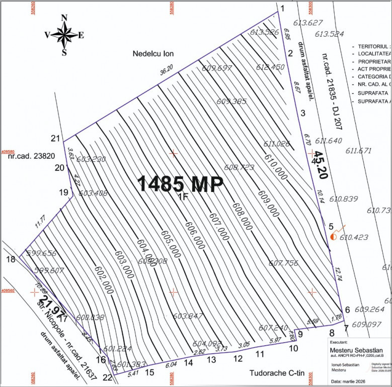 Vânzare teren 1.485 mp în Șotrile / Plaiu Câmpinei - județul Prahova