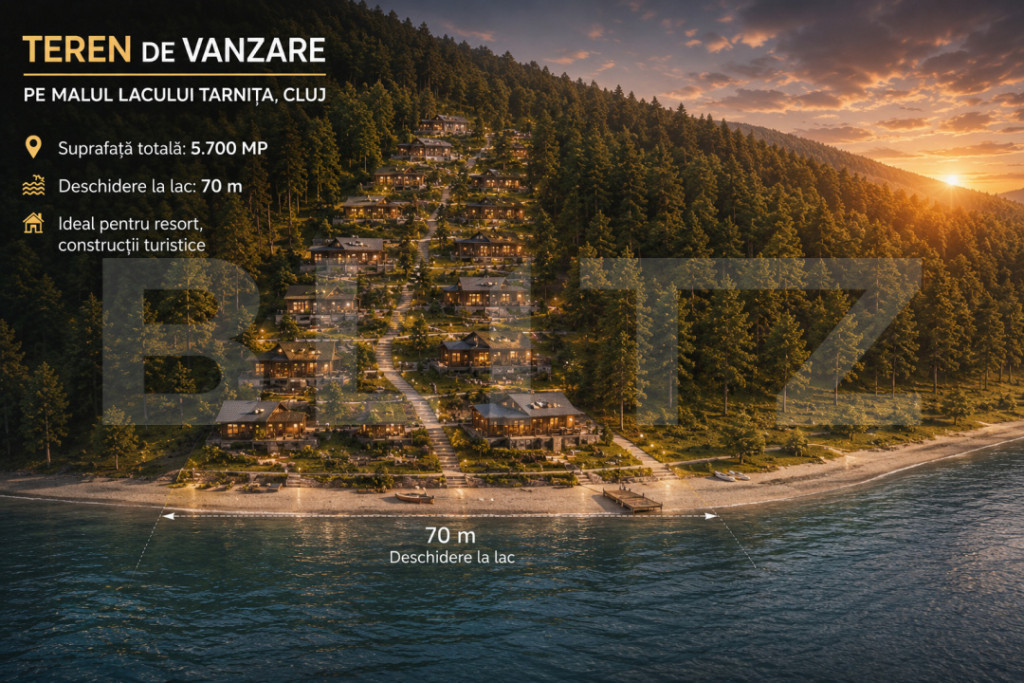 De vânzare - Teren de 5.723 mp, cu 70 m deschidere - la Lac