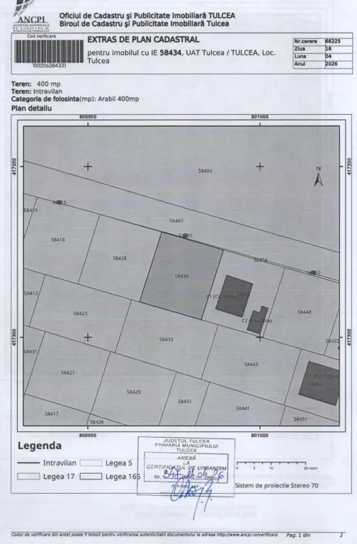Vand teren intravilan 400mp
