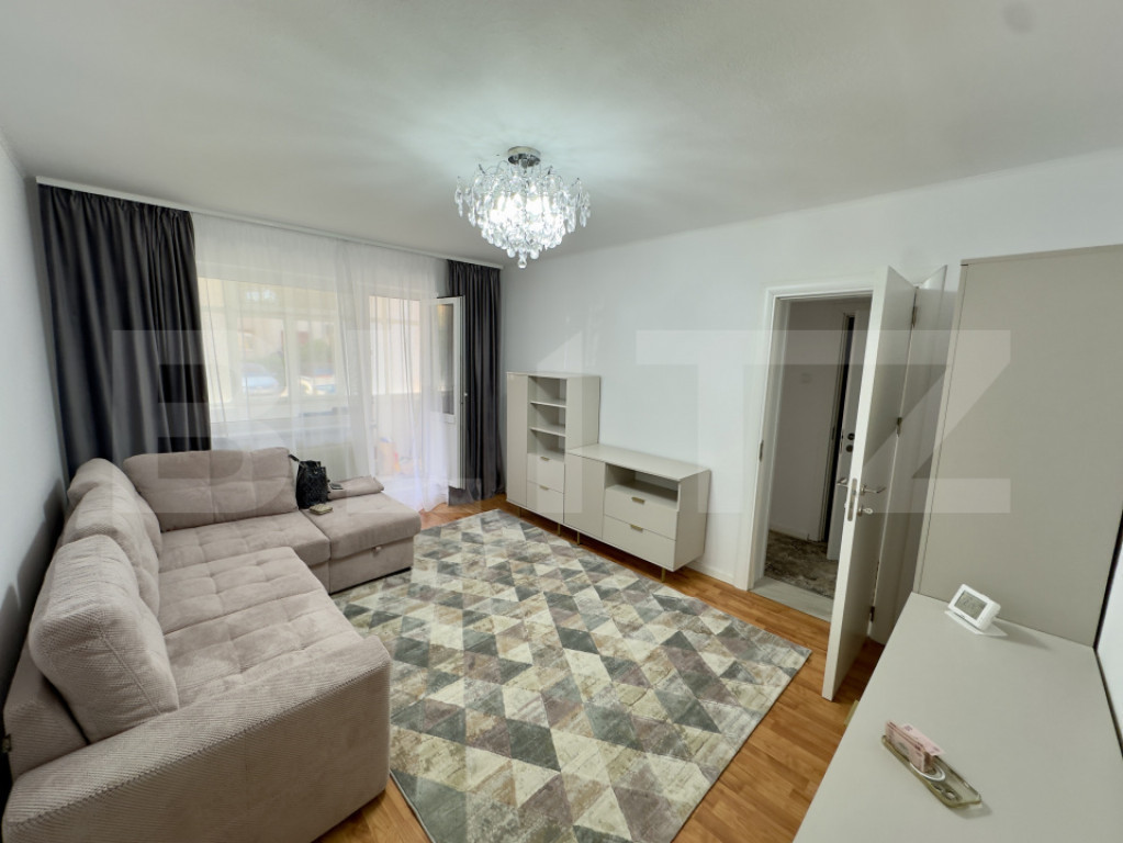 Apartament modern, 2 camere 47 mp, semidecomandat, parter- C