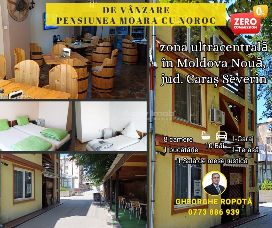 PENSIUNE in zona ultracentrala din Moldova Nou#259;