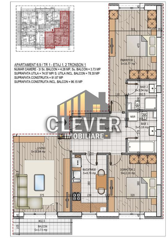 Apartament 3 Camere decomandat, Comision 0, Theodor Pallady