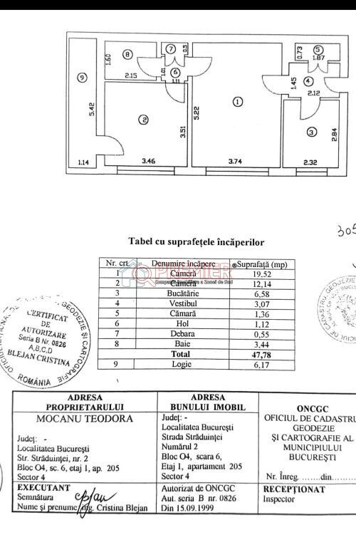 2 Camere Semidecomandat | Etaj 1 | Parcare | Străduinței