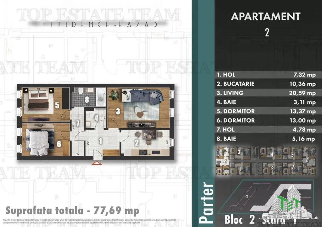 Reduceri! Apartament 3 camere bloc nou Berceni/Parc Tudor Ar