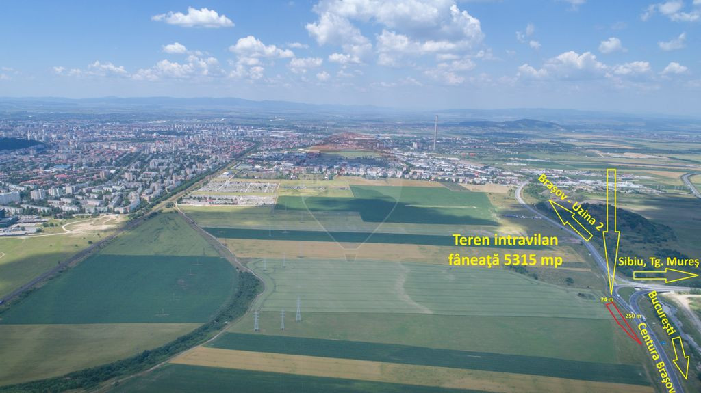 Teren intravilan, 5315 mp, Centura Braşov