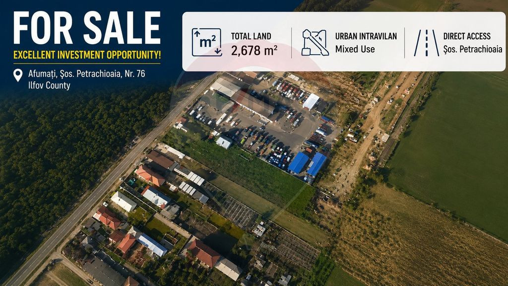 De vanzare RAR! TEREN INTRAVILAN 2450 mp UTILITATI LA POA...