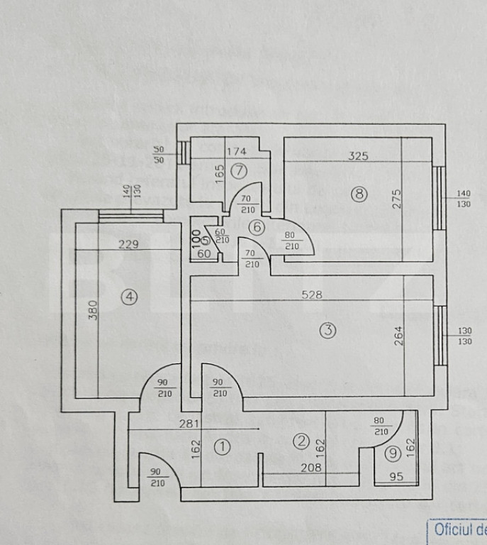Apartament 3 camere, etaj Intermediar, zona: Podu Ros (Tesat