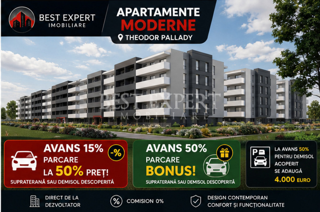 ????Profită acum! 2 camere| Avans 15% și loc de parcare la
