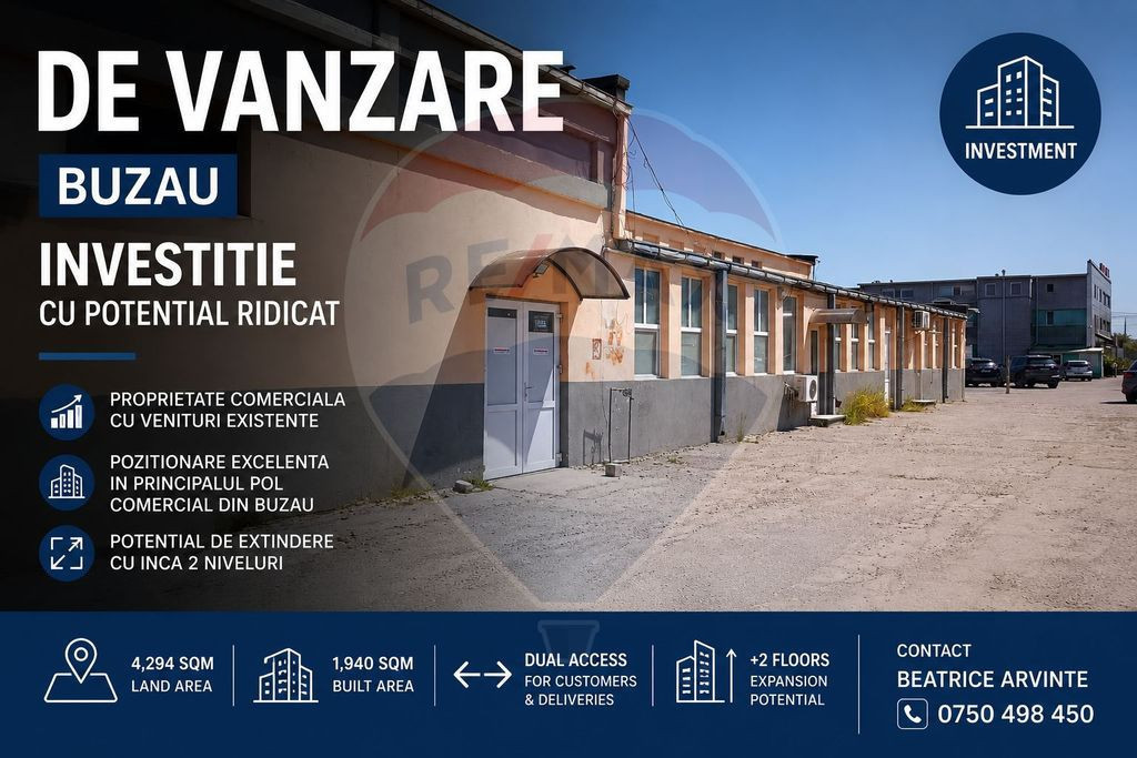 Vanzare Spațiu Comercial 1940mp - Buzău, Unirii - Acces...