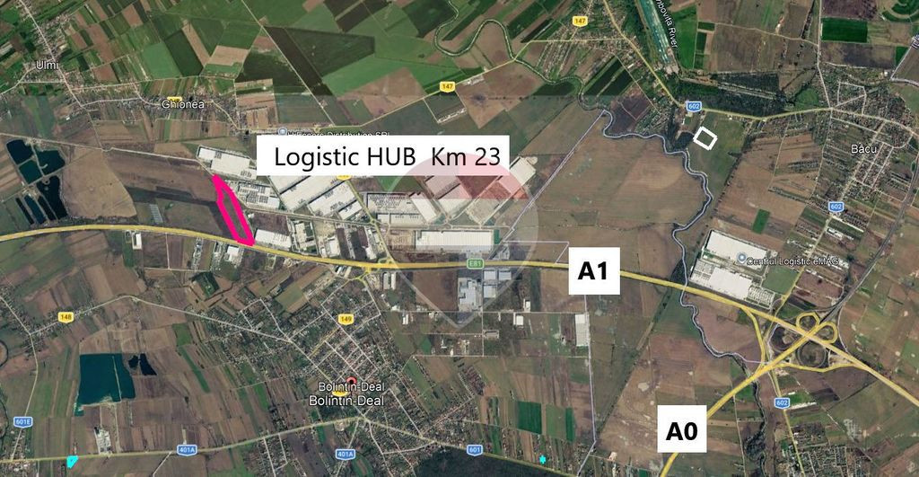 Teren 9.3 ha, Bolintin-Deal / Autostrada A1, km 23