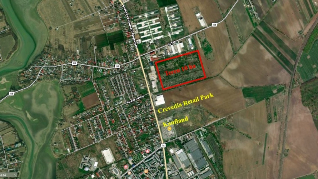 Teren 10 ha langa Kaufland si Crevedia Retail Park