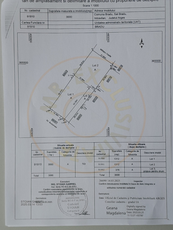 Teren 489 mp Bradu, deschidere la DJ - 3 Km de Pitesti