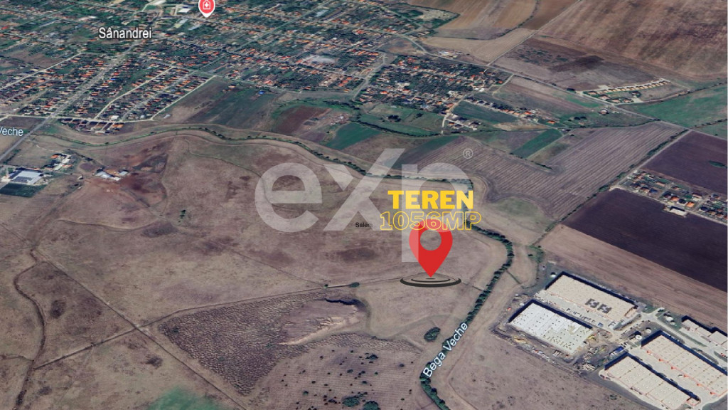 Teren intravilan 1056 mp de vânzare în Sânandrei