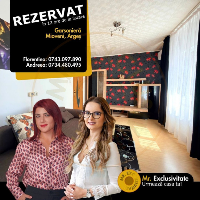 Garsonieră de vânzare în Mioveni,aproape de liceu și pia