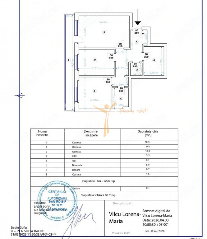 APARTAMENT 3 CAMERE ,DECOMANDAT ,