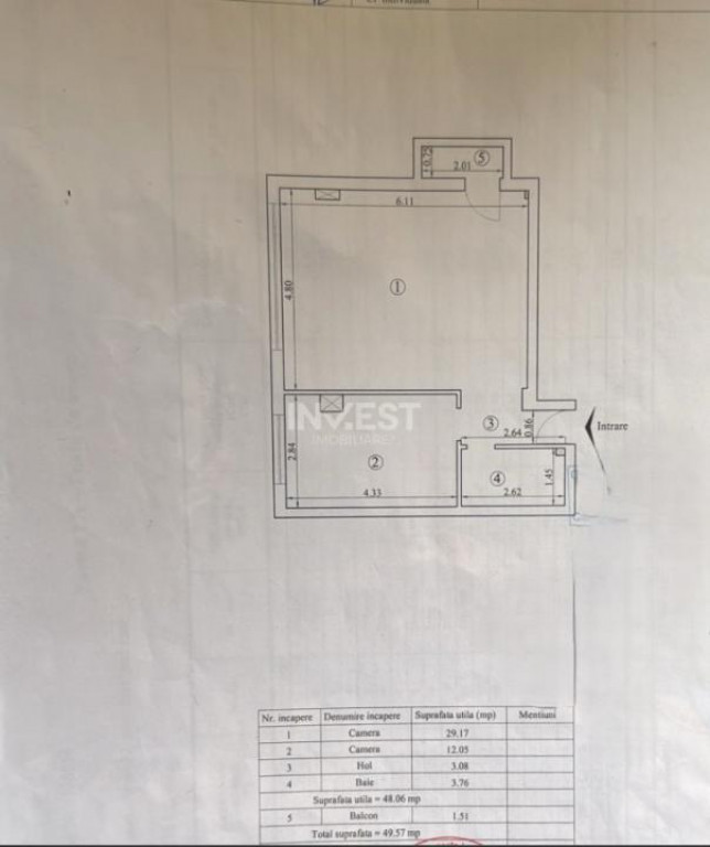 Apartament 2 camere, 49 mp, zona Nicolina