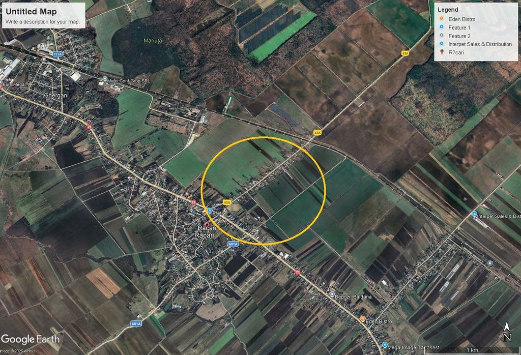 Teren 9884 mp intravilan Racari - Dambovita
